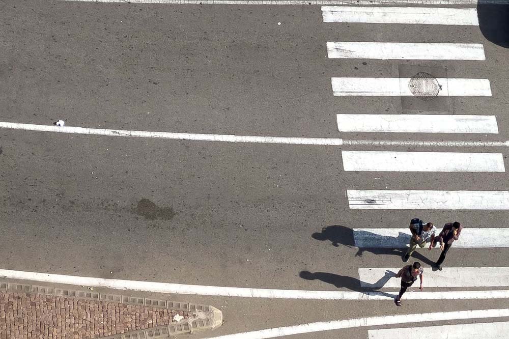 pedestrians in street