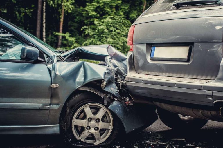 Rear end collision